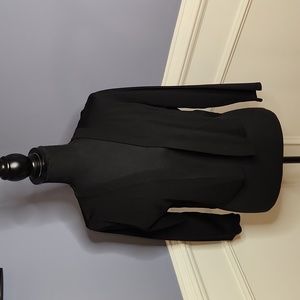 White House Black Market Bolero Sweater Women's Size Large Black 3/4 Sleeve Open